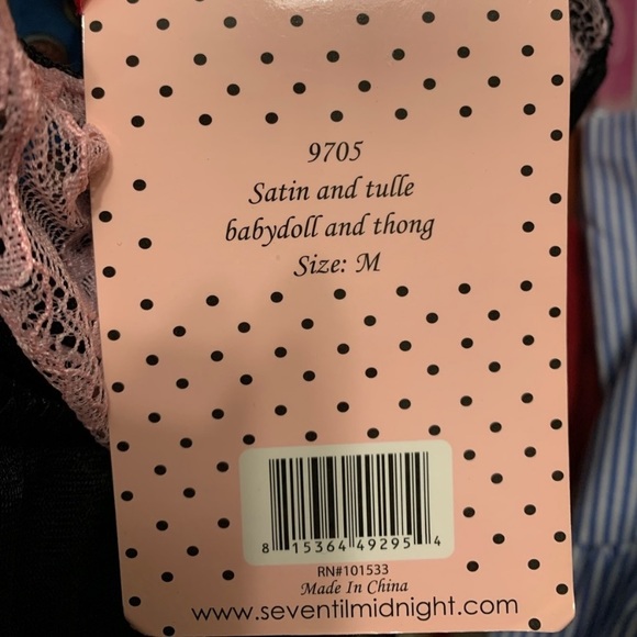 Frilly Pink Babydoll Tulle Chemise M NWT - Picture 8 of 8